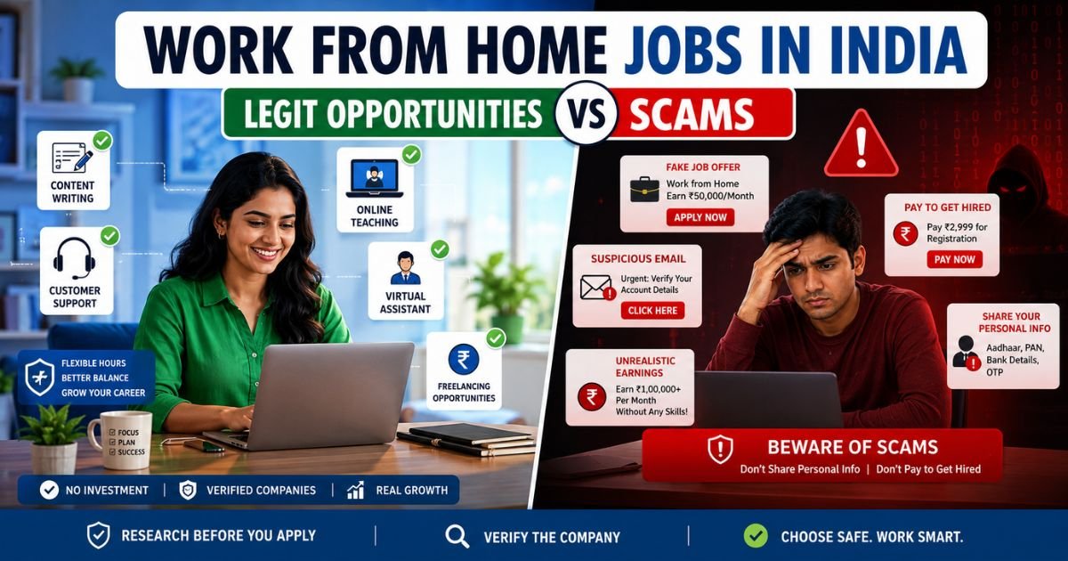 Work From Home Jobs in India: Legit Opportunities vs Scams